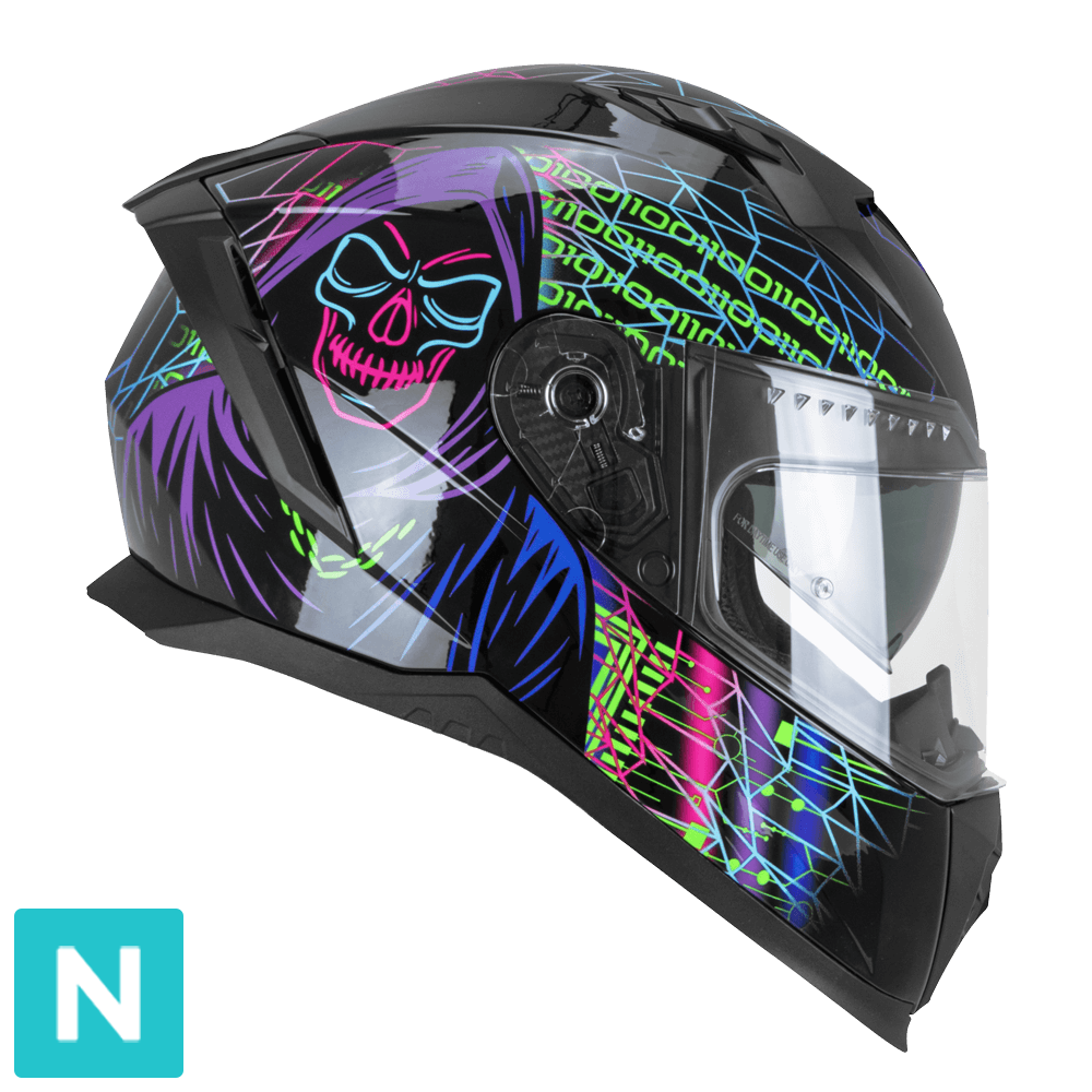 Colorazione Nero Viola Verde fluo