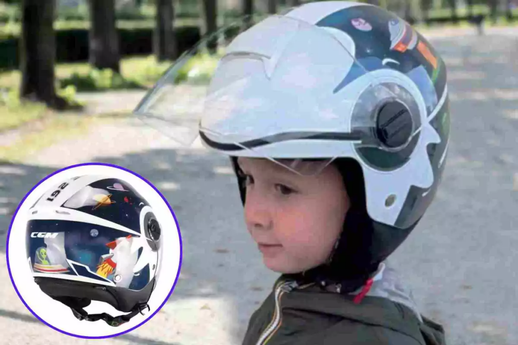 Los niños juegan, pero en moto con los niños no se juega